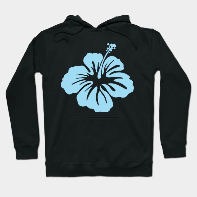 White light blue hibiscus tropical coconut girl aesthetic iPhone case Hoodie by blomastudios